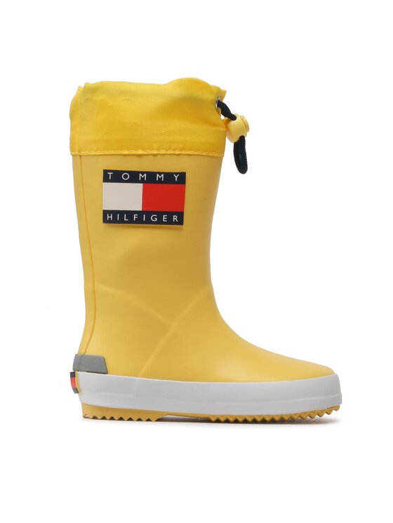 Tommy Hilfiger Kalosze Flag Rain Boot T3X6 30766 0047 M Żółty Modivo pl