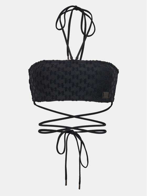 KARL LAGERFELD Bikini Oberteil Monogram 231W2215 Schwarz Modivo De