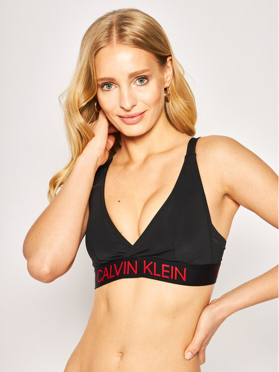 Calvin Klein Swimwear Góra od bikini KW0KW00893 Czarny Modivo pl