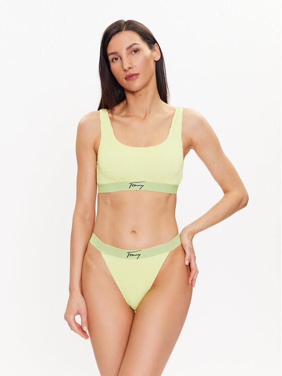 Tommy Jeans Bikini Partea De Jos Uw Uw Verde Modivo Ro