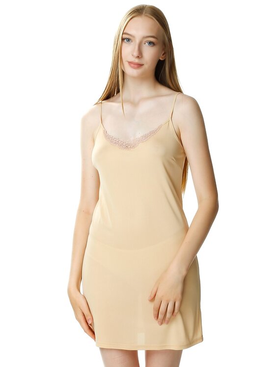 Mewa Lingerie Halka 86353 Beżowy Casual Fit Modivo pl