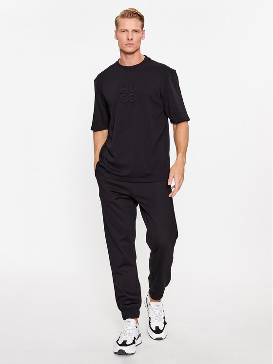 Hugo T Shirt Dleek 50496637 Schwarz Relaxed Fit Modivo At