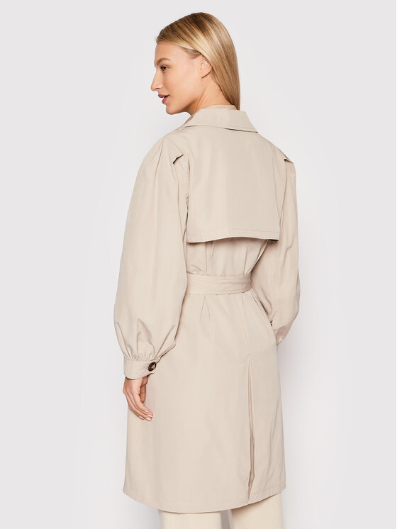 Morgan Tenchcoat Gessy Beige Relaxed Fit Modivo De