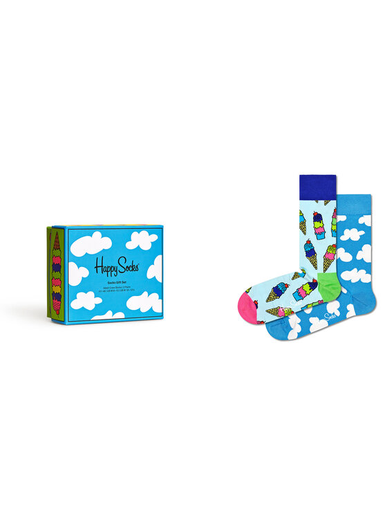 Happy Socks Zestaw 2 Par Wysokich Skarpet Unisex XSDS02 6000 Kolorowy