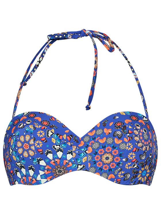 Desigual Góra od bikini Bahamas 21SWMK28 Niebieski Modivo pl