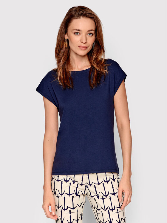 Weekend Max Mara T Shirt Multie Bleu Marine Regular Fit