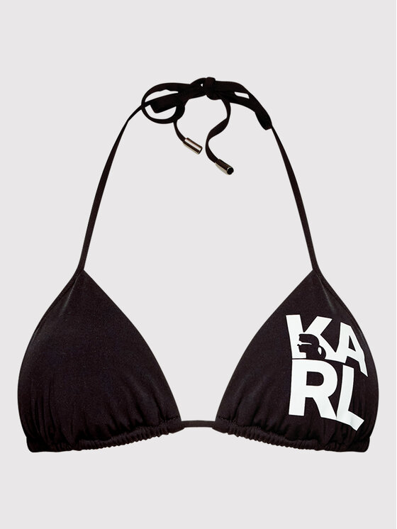 Karl Lagerfeld Bikini Oberteil Printed Logo Kl Wtp Schwarz Modivo De