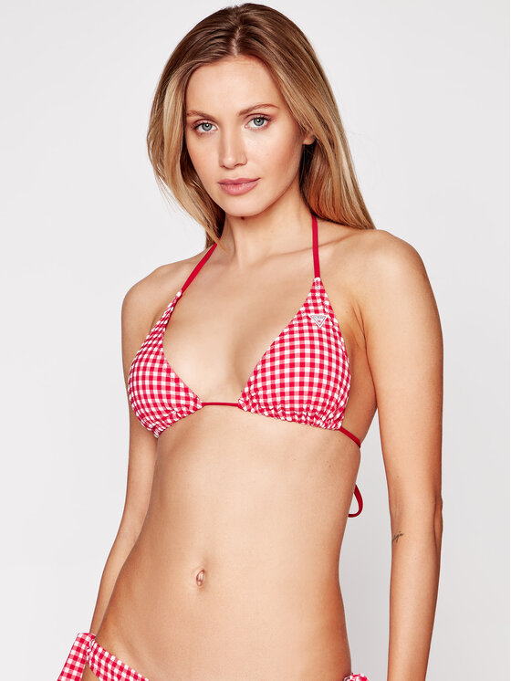 Guess Góra od bikini Removable E1GJ04 WO05N Czerwony Modivo pl