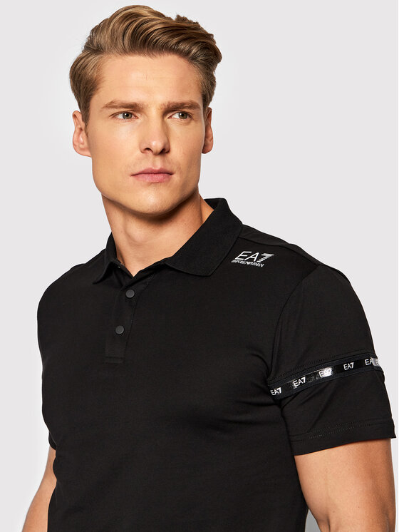 EA7 Emporio Armani Poloshirt 6KPF51 PJ02Z 1200 Schwarz Regular Fit