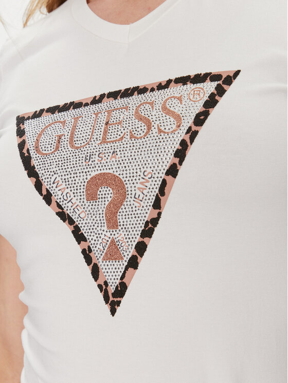 Guess T Shirt W3BI43 J1314 Biały Slim Fit Modivo pl