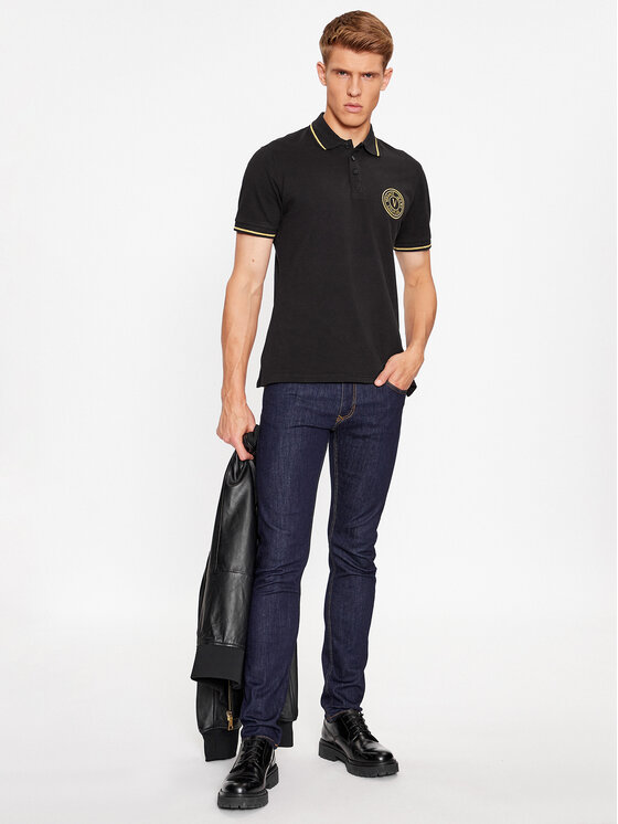 Versace Jeans Couture Polo Gagt Noir Regular Fit Modivo Fr