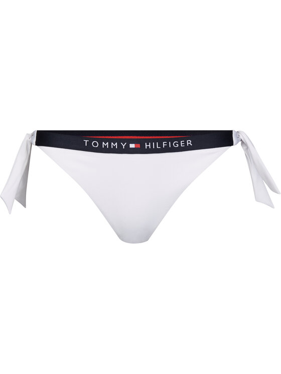 Tommy Hilfiger Dół od bikini Cheeky Side Tie UW0UW01474 Biały Modivo pl