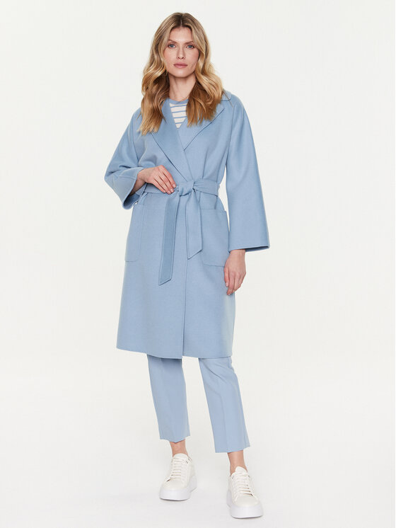 Weekend Max Mara Wollmantel Selz Blau Regular Fit Modivo De