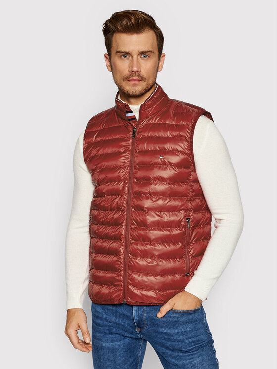 Tommy Hilfiger Gilet Core Circular MW0MW18762 Rosso Regular Fit Modivo It