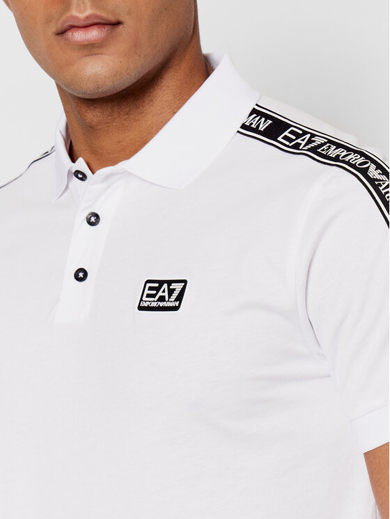 EA7 Emporio Armani Polokošeľa 3LPF20 PJ02Z 0100 Biela Regular Fit