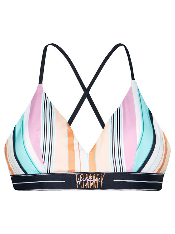 Tommy Hilfiger Góra od bikini Triangle Fixed UW0UW03050 Kolorowy