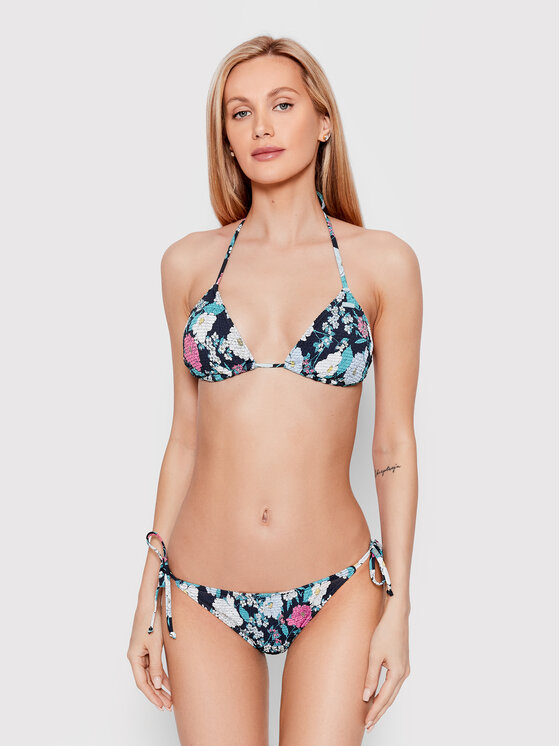 Roxy Vrchn St Bikin Blossom Babe Smocked Erjx Tmavomodr