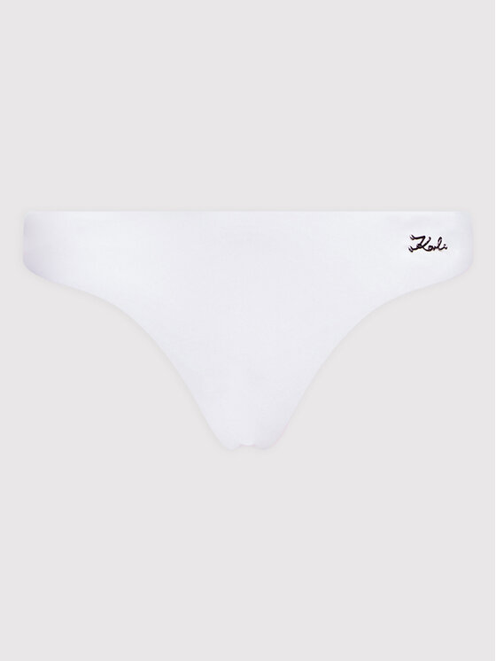 Karl Lagerfeld Bikini Unterteil Printed Logo Kl Wbt Wei Modivo De