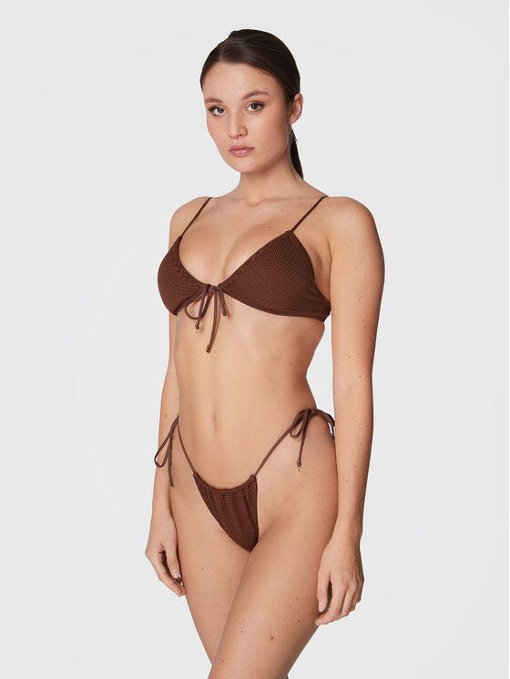 Seafolly Góra od bikini Sea Dive 31393 861 Brązowy Modivo pl