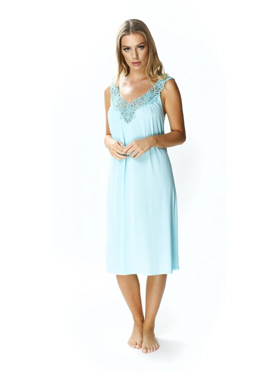 Mewa Lingerie Koszula Nocna Turkusowy Casual Fit Modivo Pl