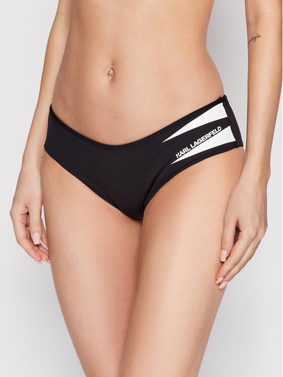 KARL LAGERFELD Bikini Unterteil Tribal KL22WBT12 Schwarz Modivo De