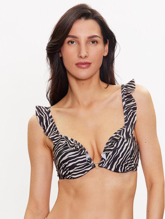 Hunkem Ller Bikini Partea De Sus Zebra Colorat Modivo Ro