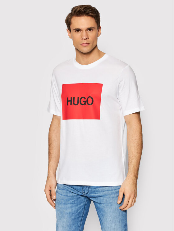 Hugo T Shirt Dulive Blanc Regular Fit Modivo Fr