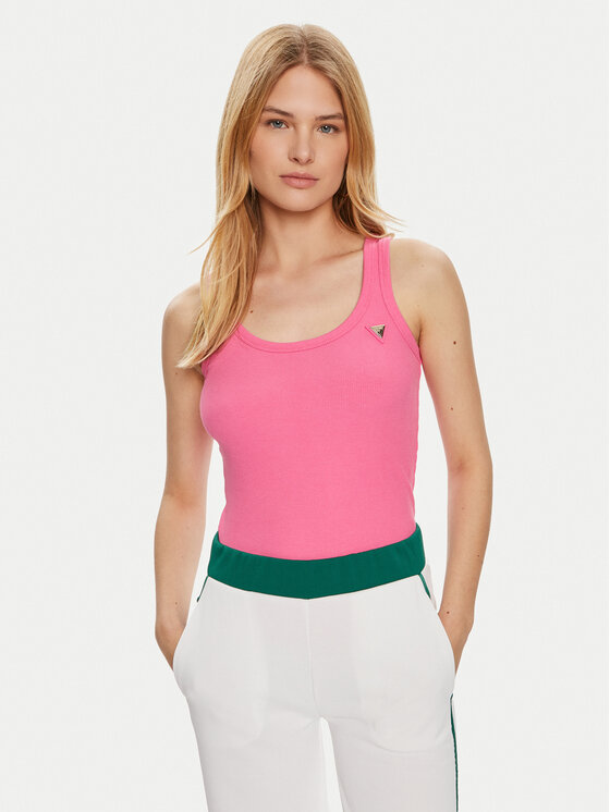 Guess Top Colette V Yp K Rt Rosa Slim Fit Modivo It