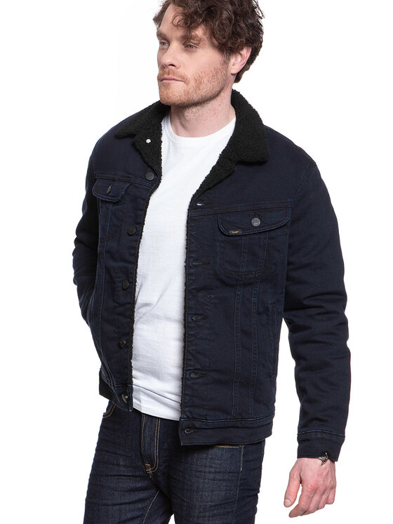 Lee Kurtka Jeansowa Sherpa Jacket Niebieski Regular Fit Modivo Pl