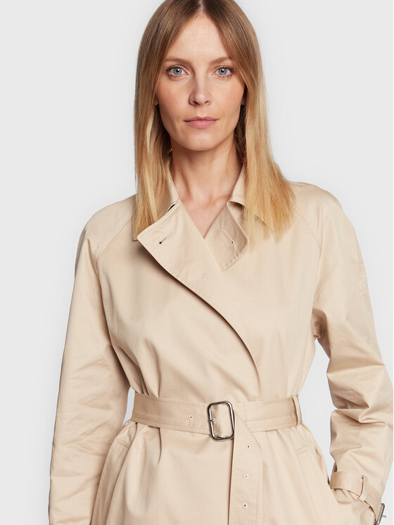 Calvin Klein Tenchcoat Essential K20K204999 Beige Regular Fit Modivo At