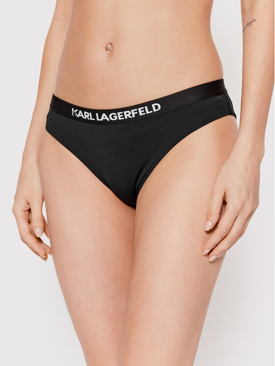 KARL LAGERFELD Dół od bikini Sport KL22WBT08 Czarny Modivo pl