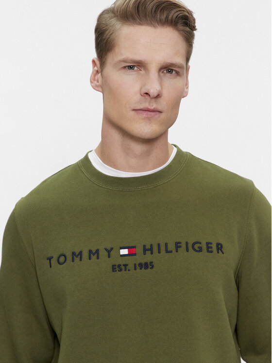 Tommy Hilfiger Mikina Logo Mw Mw Zelen Regular Fit Modivo Cz