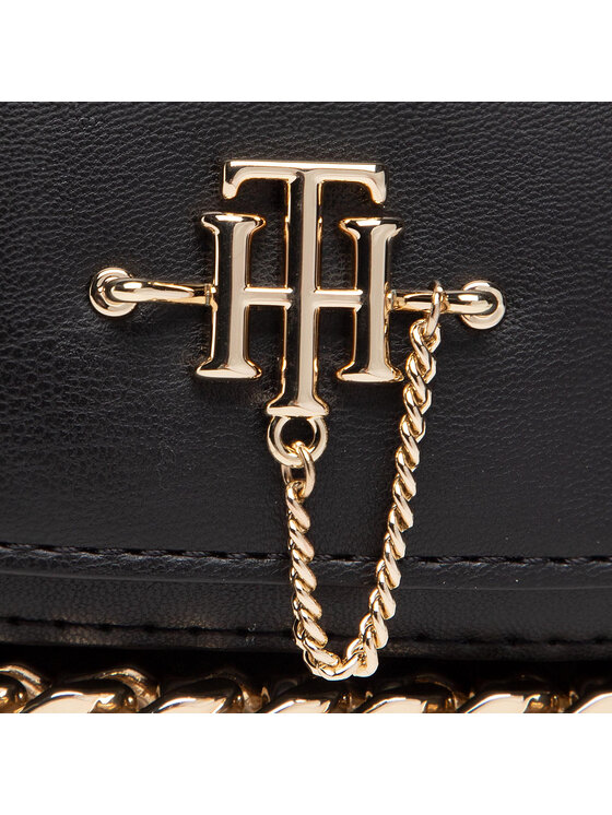 Tommy Hilfiger Handtasche Th Chain Moon Crossover AW0AW11993 Schwarz