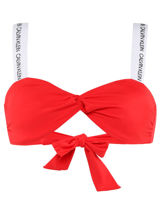 Calvin Klein Swimwear G Ra Od Bikini Twist Bandeau Kw Kw Czerwony