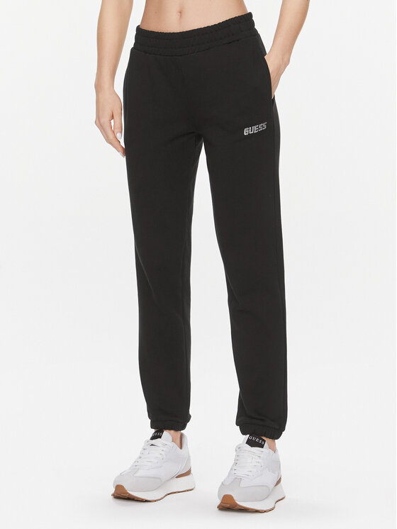 Guess Pantalon Jogging Eleanora V Rb Kc O Noir Regular Fit Modivo Fr