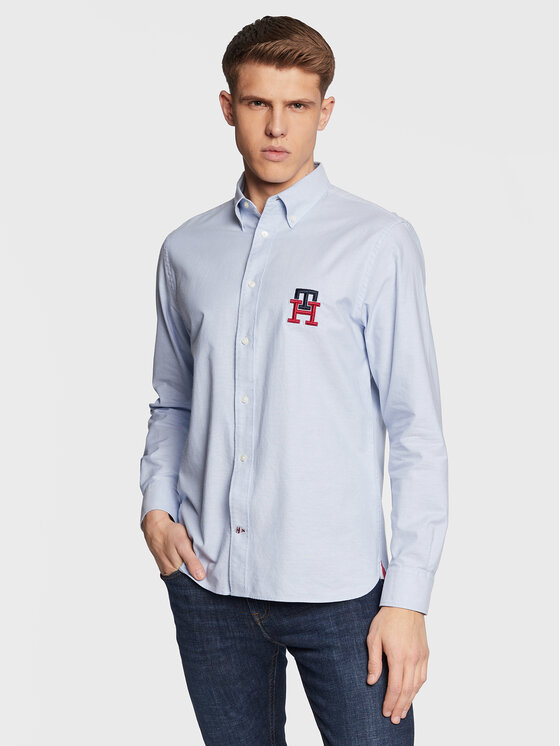 Tommy Hilfiger Hemd Monogram Oxford Mw Mw Blau Regular Fit Modivo At