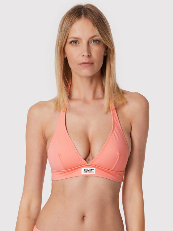 Tommy Jeans Bikini Oberteil Halter UW0UW03722 Orange Modivo De