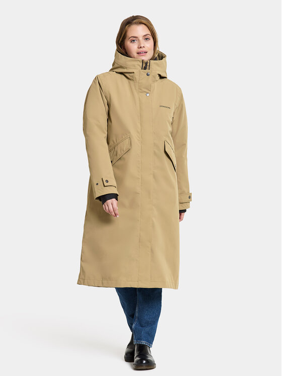 Didriksons Parka Mia Wns Parka L 504828 Beige Regular Fit Modivo At