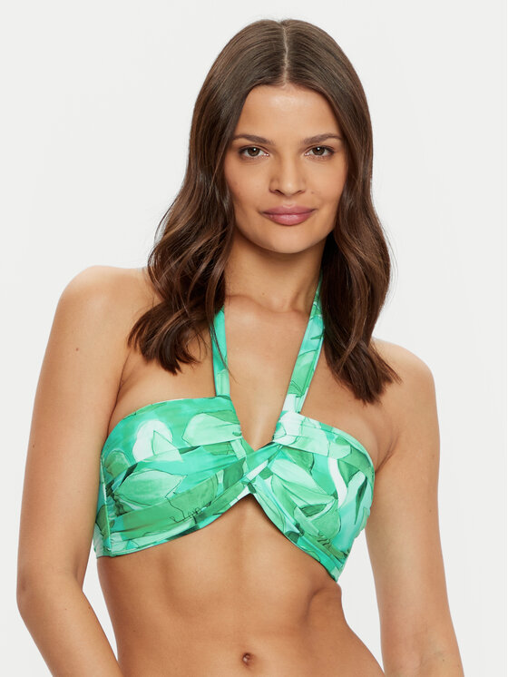 Seafolly Góra od bikini Secret Garden 33816 220 Zielony Modivo pl