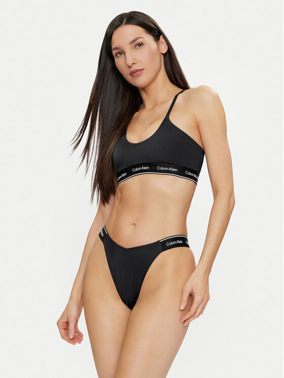 Calvin Klein Swimwear Bikini Unterteil KW0KW02430 Schwarz Modivo De