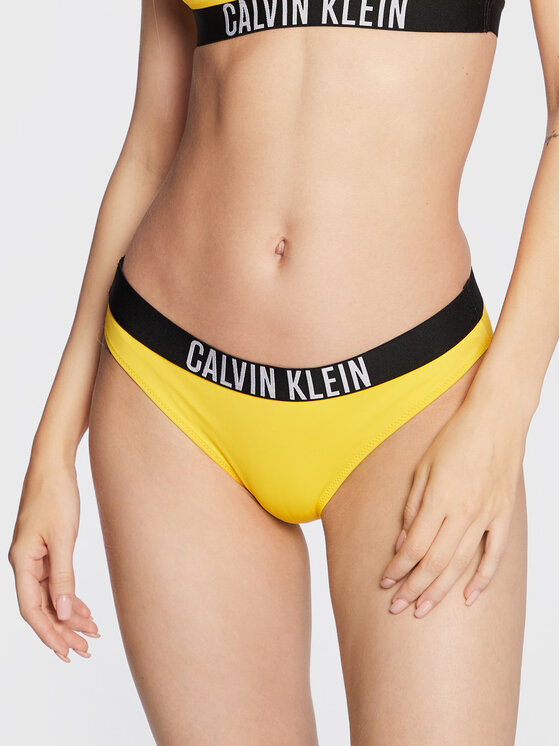 Calvin Klein Swimwear Dół od bikini Intense Power KW0KW01728 Żółty