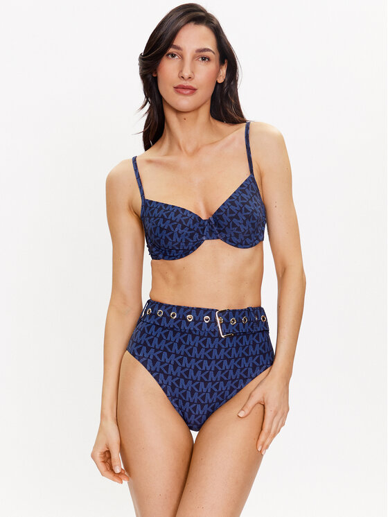 MICHAEL Michael Kors Dół od bikini MM2N025 Granatowy Modivo pl