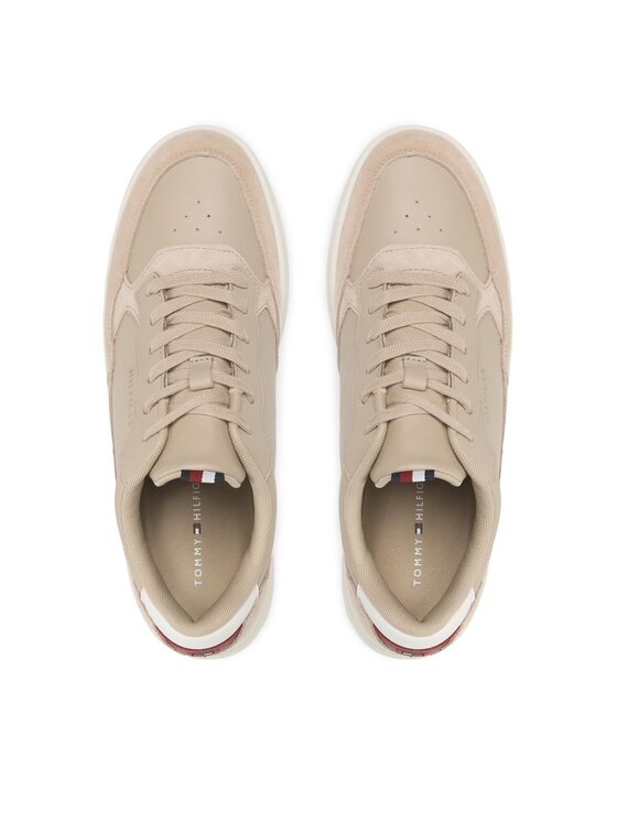 Tommy Hilfiger Sneakers Elevated Cupsole Leather Mix Fm Fm Beige