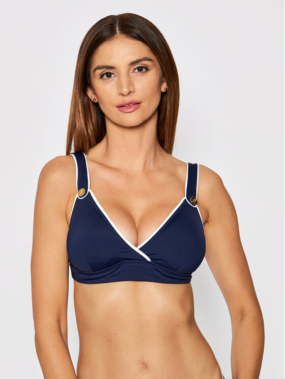 Lauren Ralph Lauren Haut De Bikini LR1SD83E Bleu Marine Modivo Fr