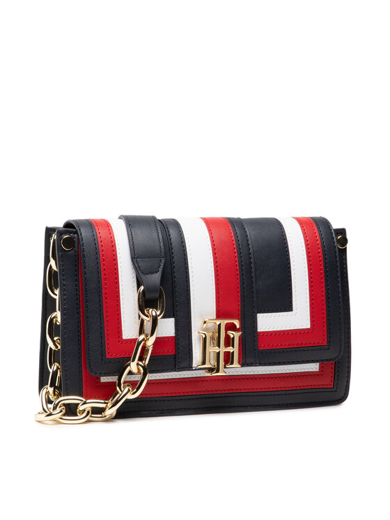 Tommy Hilfiger Kabelka Th Lock Crossover Intarsia AW0AW10930 Tmavomodrá