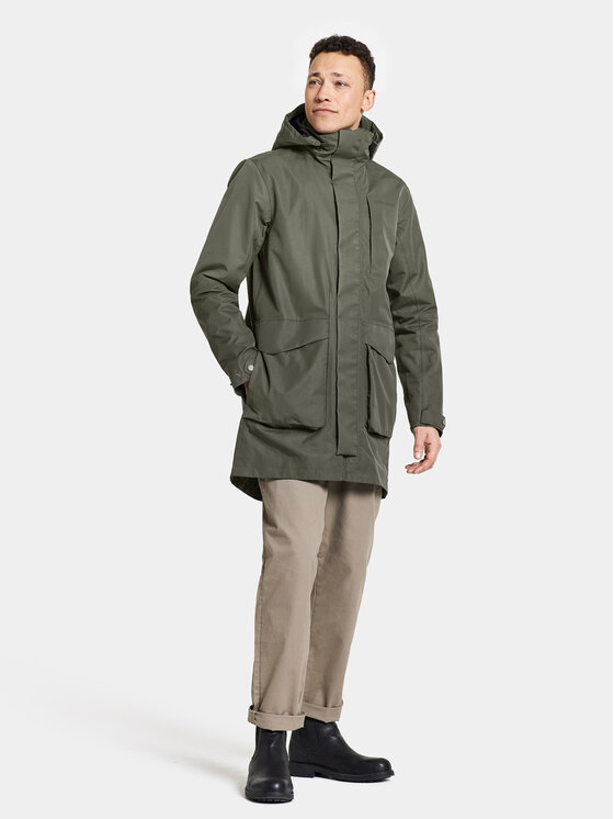 Didriksons Парка Andreas Usx Parka 505085 Зелен Standard Fit Modivo bg