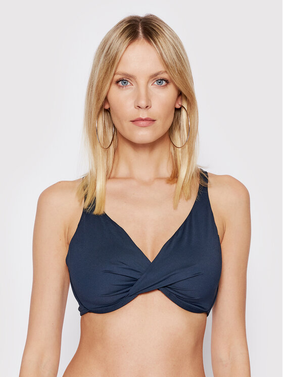 Seafolly Góra od bikini S Collective Wrap 31219F 942 Granatowy Modivo pl