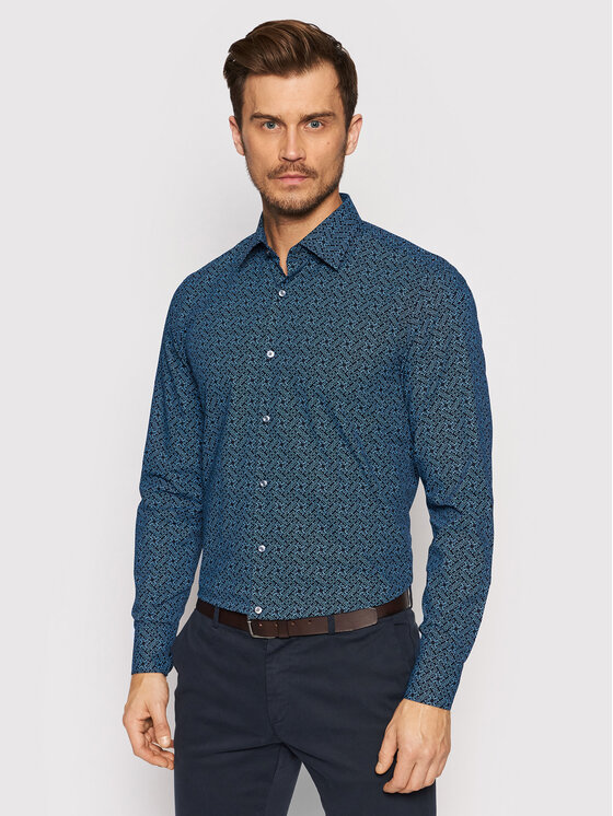 Boss Hemd Hank 50460189 Blau Slim Fit Modivo At