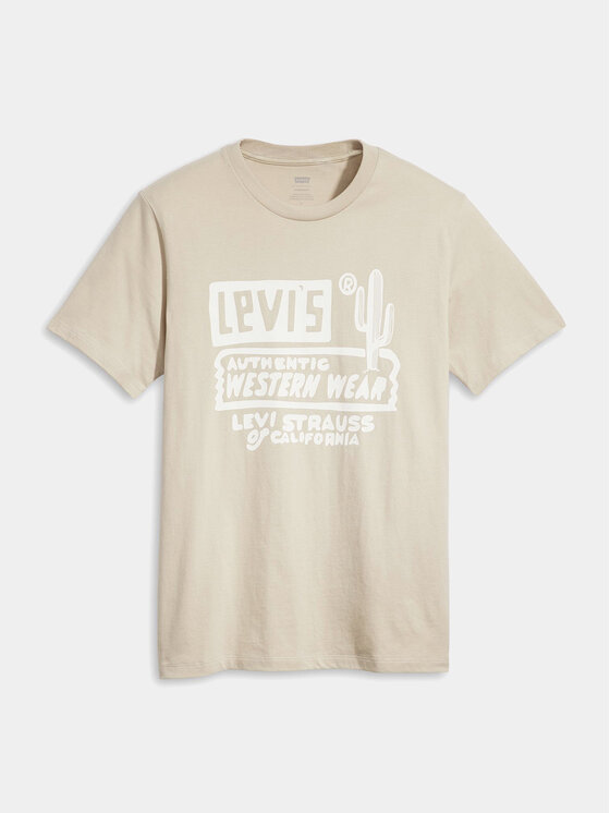 Levi s T Shirt Graphic 22491 1490 Beżowy Standard Fit Modivo pl