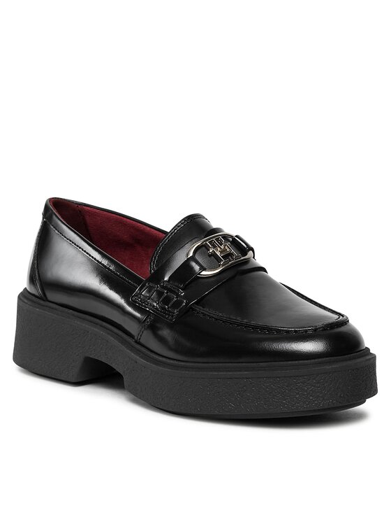 Tommy Hilfiger Chunky Loafers Th Hardware Loafer FW0FW07329 Noir